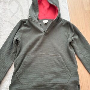 Crewcuts boys waffle hoodie olive green